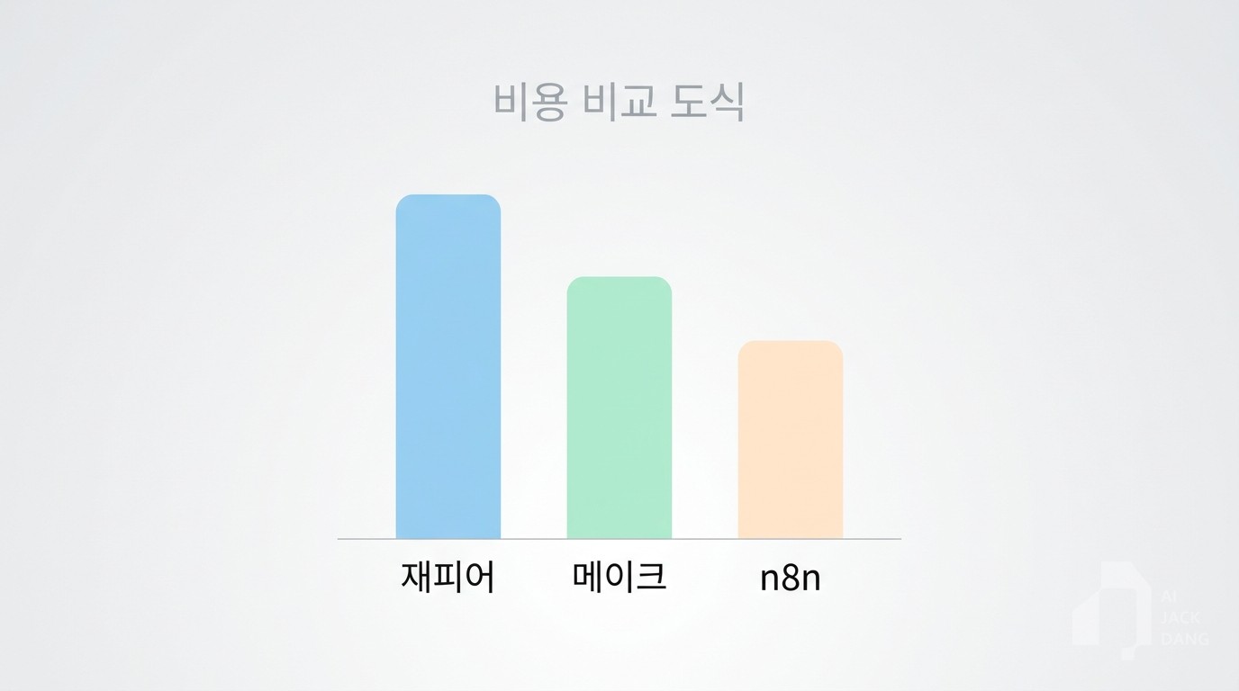 월 5만 실행쯤 가면 Zapier랑 최대 40배 넘게 차이난다는 얘기가 그냥 과장이 아니었습니다.
